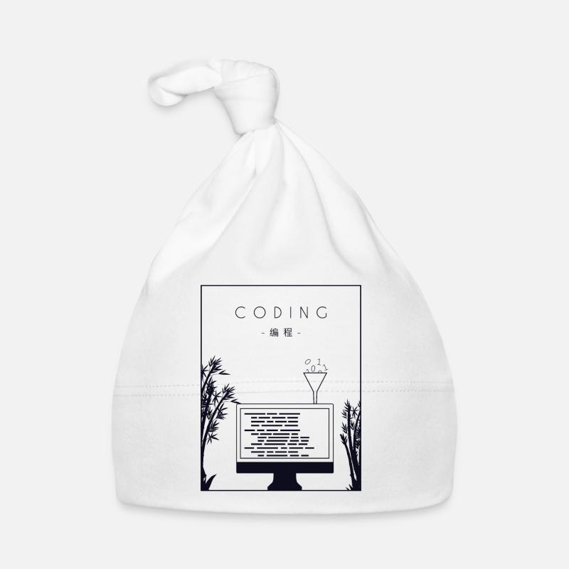 Coding Chinese Hanzi Developer Coder Programmierer Baby Bio-Mütze