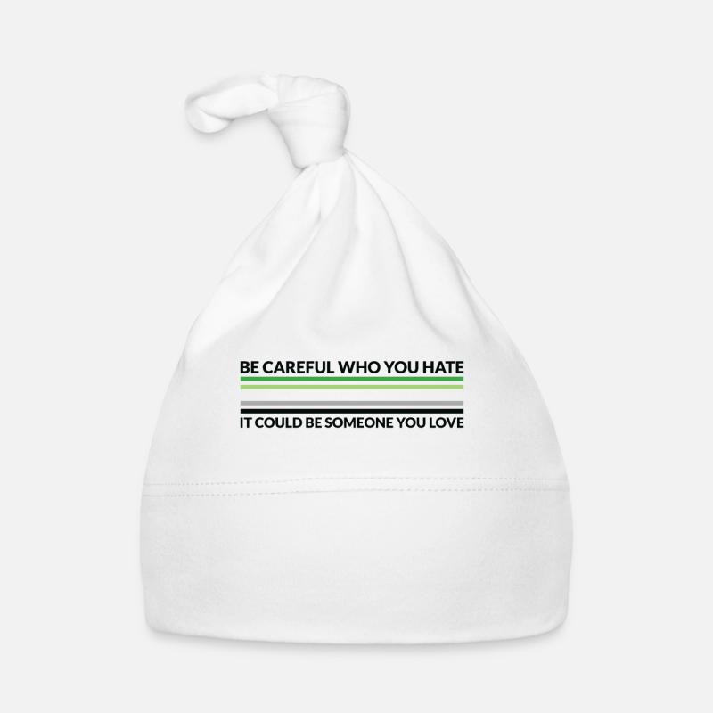 Caution Who Hates - LGBTQ Aromantic Organic Baby Cap