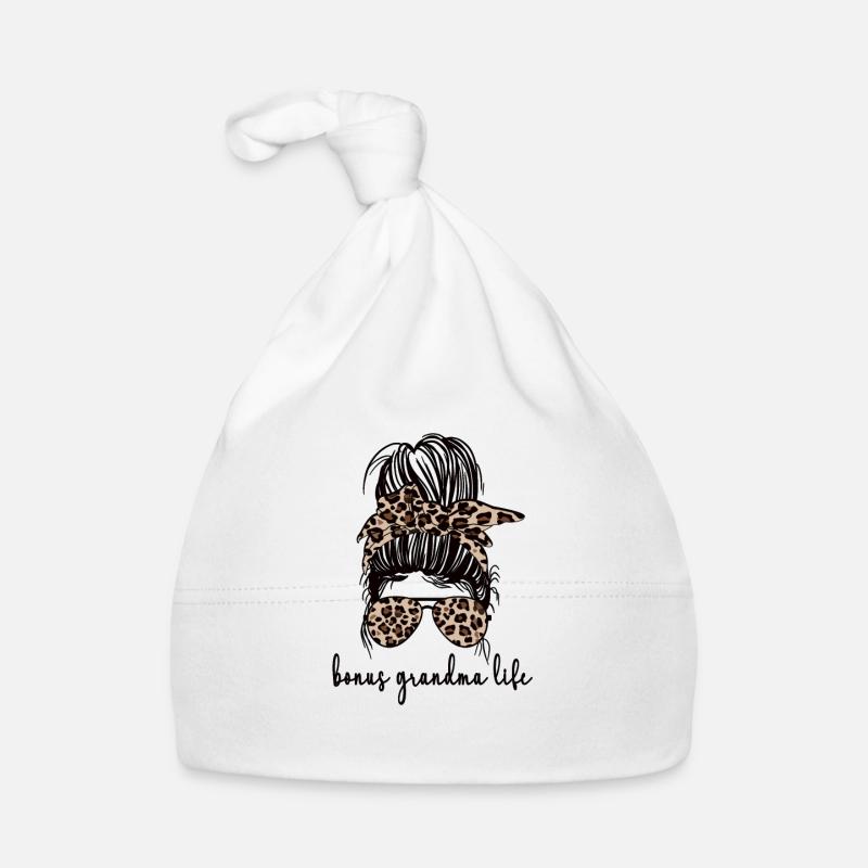 Beste Bonus-Oma Stolze Stiefgroßmutter Geschenk - Baby Bio-Mütze - Weiß