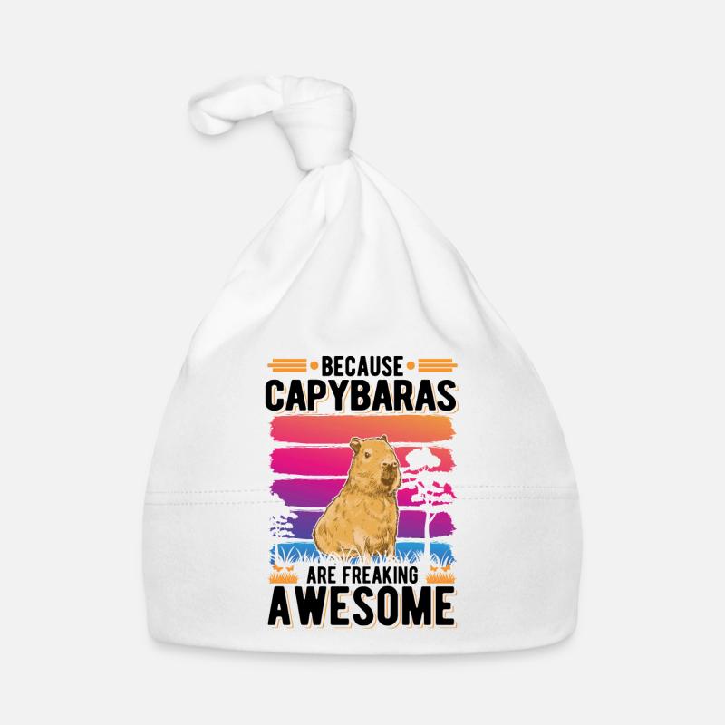 Capybara Cadeau Capibara Capybara Bonnet bio Bébé