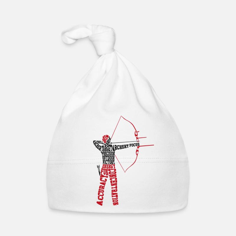 Archery Bow Archer Word Cloud Organic Baby Cap
