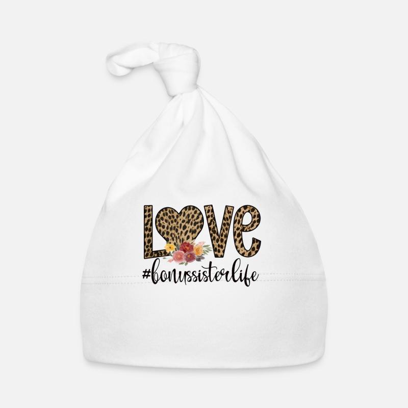 Bonus-Schwester Beste Stiefschwester Geschenk Baby Bio-Mütze