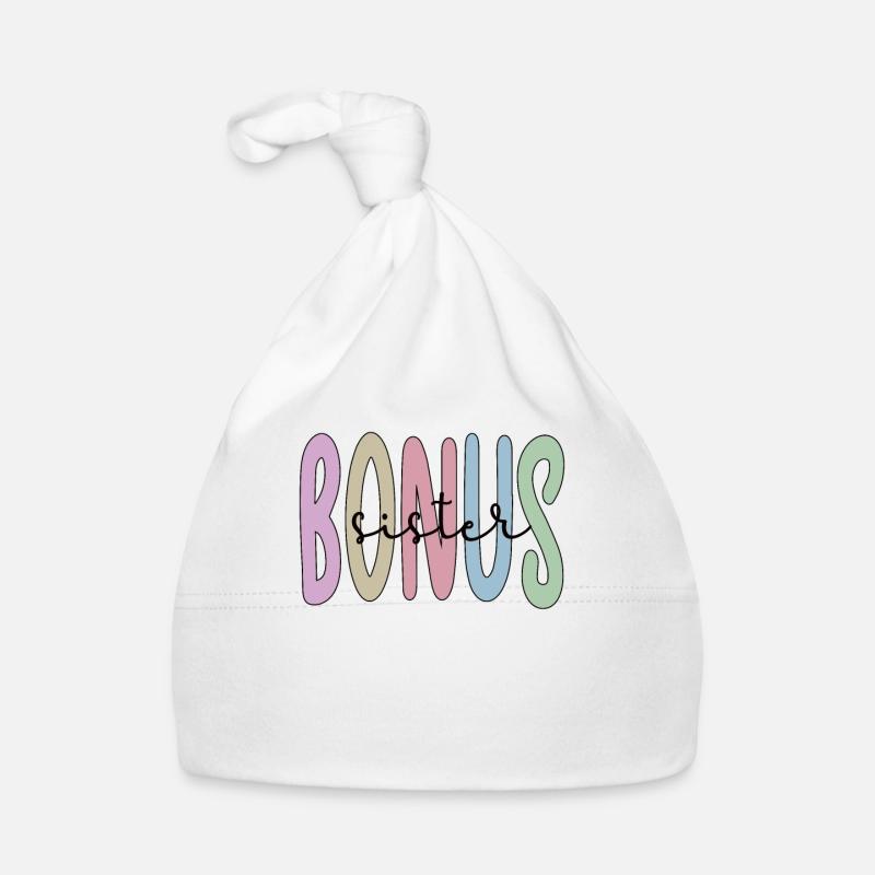 Bonus-Schwester Geschenk Beste Stiefschwester Baby Bio-Mütze
