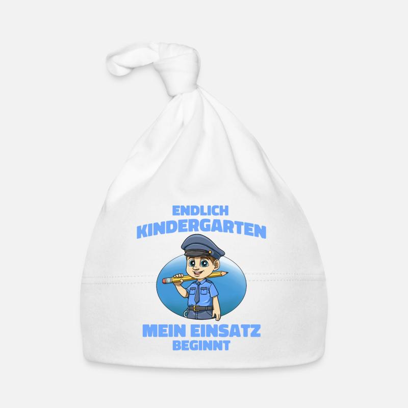 Polizei Kindergarten Junge - Kita Polizei Junge Baby Bio-Mütze