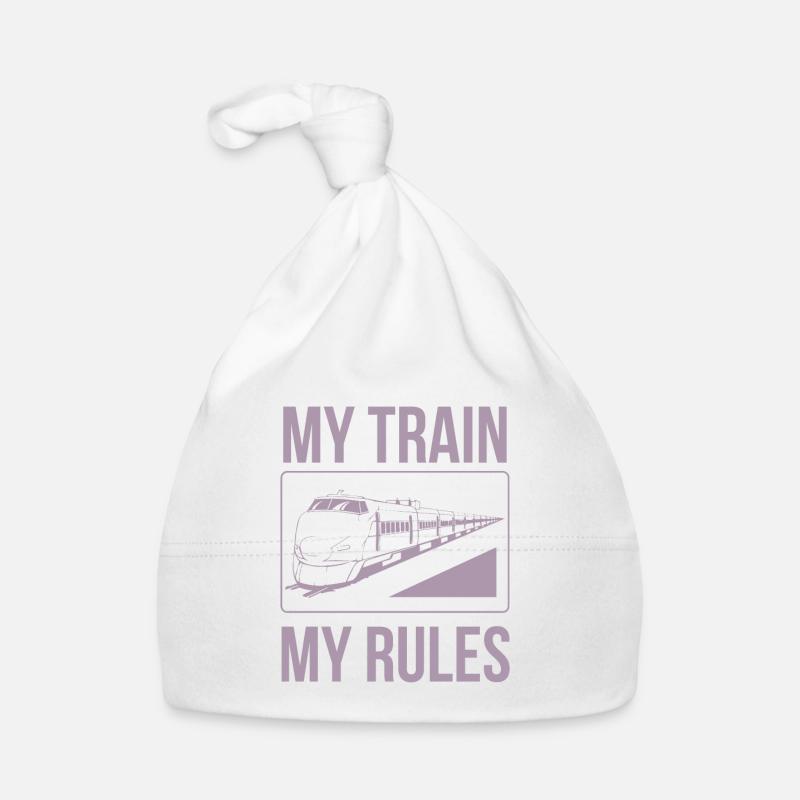 Train driver sayings my train my rules Organic Baby Cap