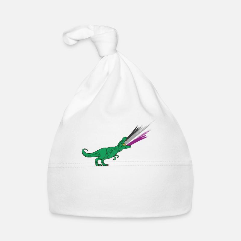 LGBTQ Asexual Flag - Dinosaurs Organic Baby Cap