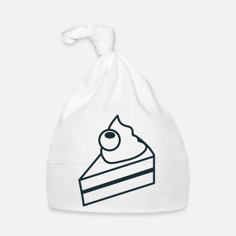 Cute little cake slice down Organic Baby Cap
