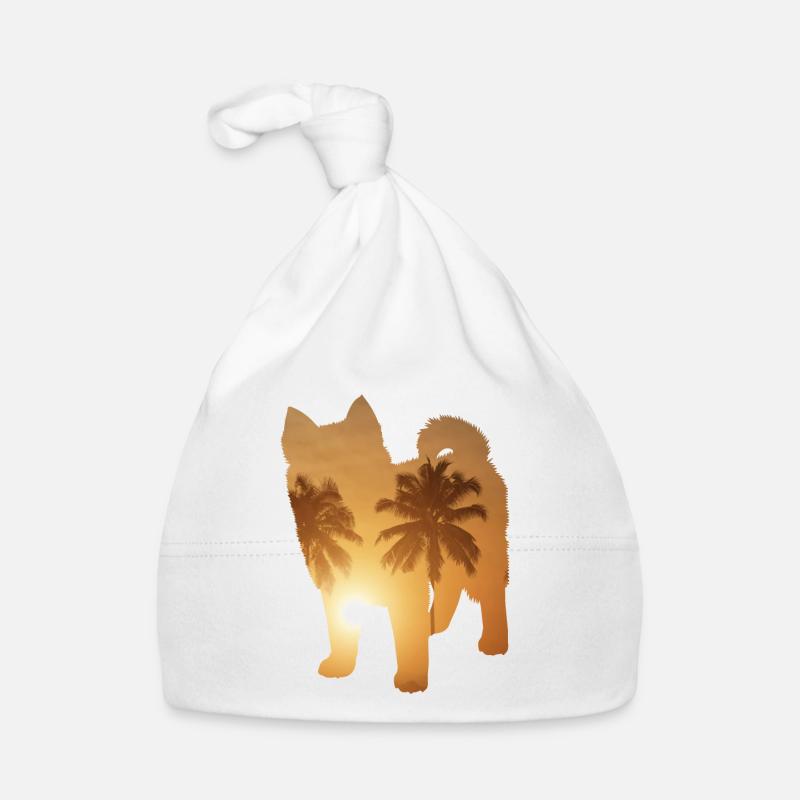 Sommerstrand - Pomsky Baby Bio-Mütze