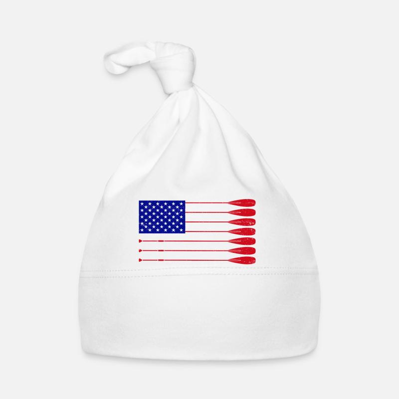 Cool Distressed Drapeau américain Rame Rame Drôle Bonnet bio Bébé