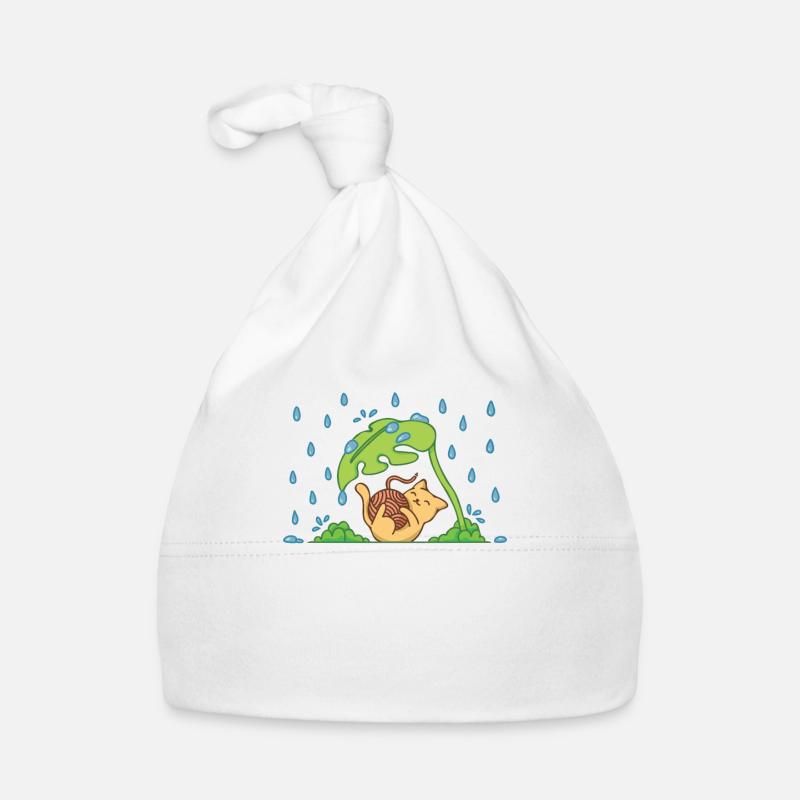 Stubentiger Raindrops Cat Meow Organic Baby Cap