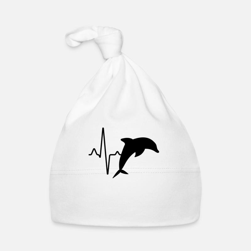 Delfin Herzschlag Baby Bio-Mütze
