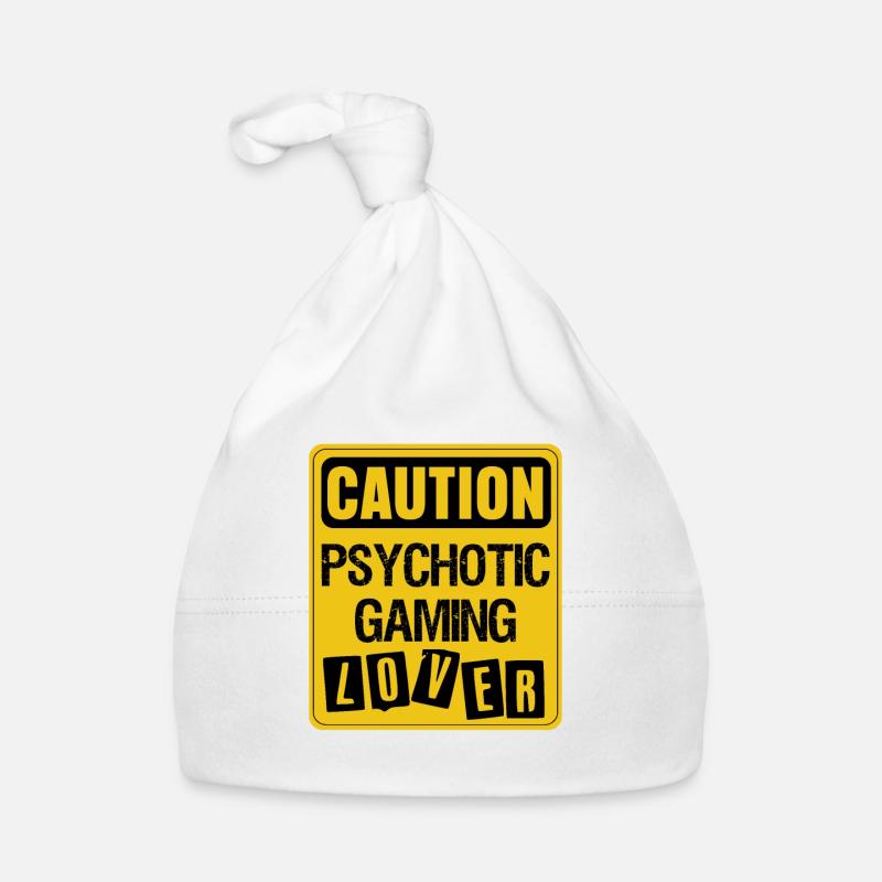 Caution Psychotic Gaming Lover Video Game Player N Baby Bio-Mütze
