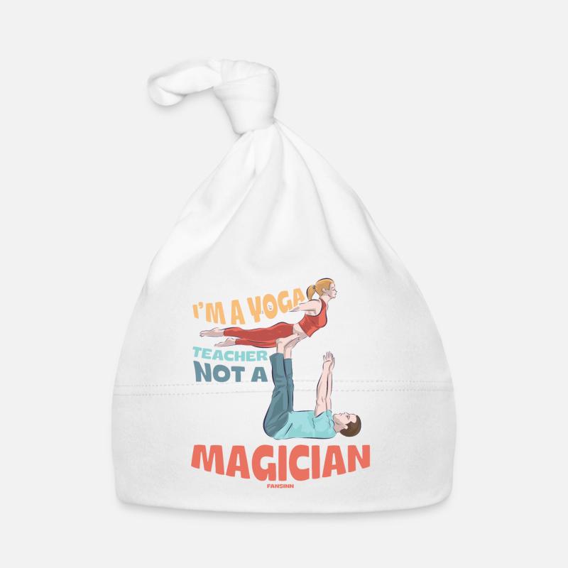 Je suis un professeur de yoga pas un magicien - Bonnet bio Bébé - blanc
