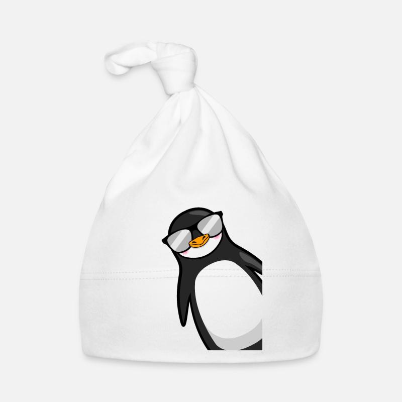 Lustiger Pinguin Mit Sonnenbrille Cooles Geschenk Baby Bio-Mütze