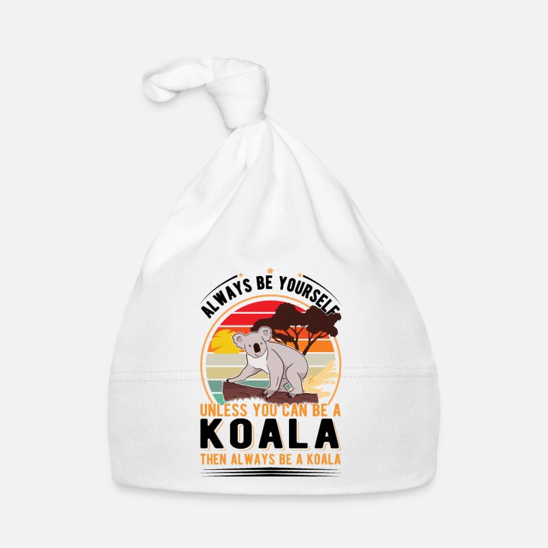 Koala Koala Bear - Organic Baby Cap - white