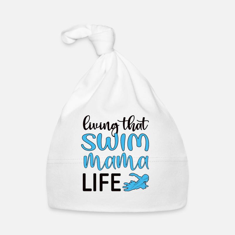 Schwimmmama Geschenk Mutter Schwimmer Schwimm-Mama Baby Bio-Mütze