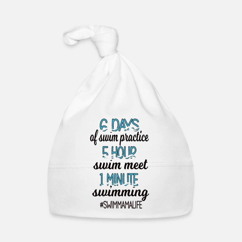 Schwimmmama Mama Eines Schwimmers Schwimm-Mutter Baby Bio-Mütze