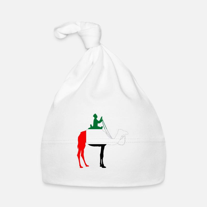 United Arab Emirates Flag Camel Rider Organic Baby Cap
