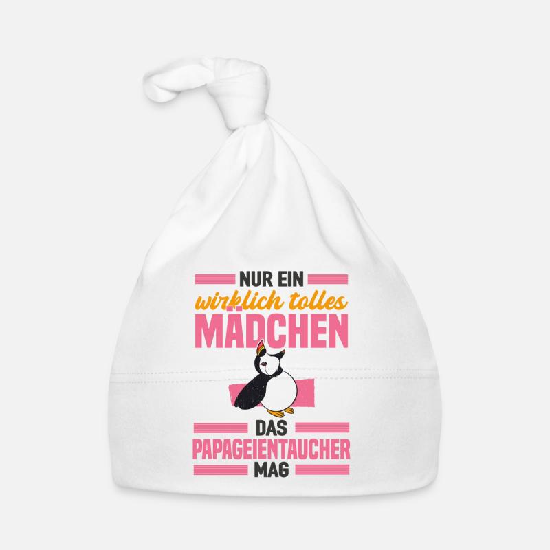 Tolles Mädchen Mag Papageientaucher Flugtiere Baby Bio-Mütze