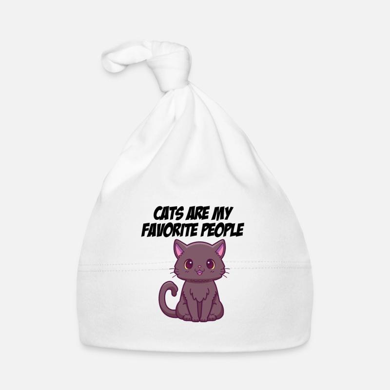 Les chats sont mes gens préférés Bonnet bio Bébé