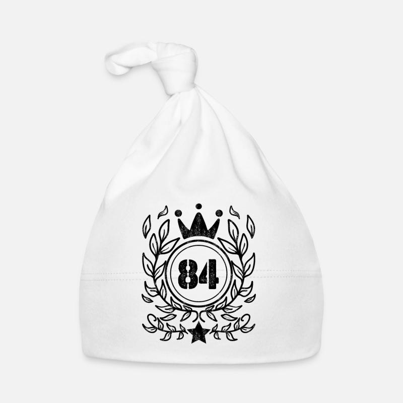 84 - Année de naissance Année de naissance 1984 - Bonnet bio Bébé - blanc