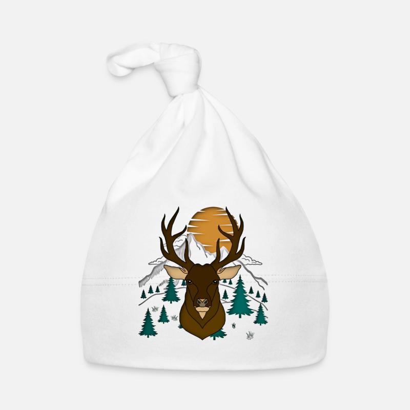 Bois de cerf rouge avec des bois de cerf Bonnet bio Bébé