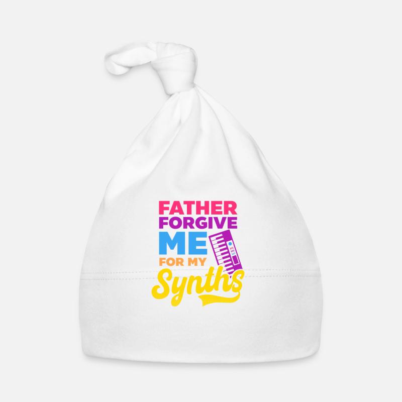 EDM Rave Techno Father Forgive Me For My Synths Organic Baby Cap