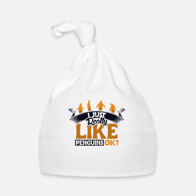 I Really Like Penguins King Emperor Sea Bird Organic Baby Cap