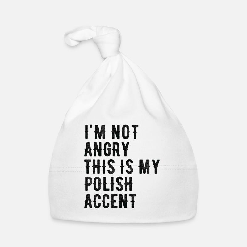 Je ne suis pas méchant, mon accent polonais - Bonnet bio Bébé - blanc