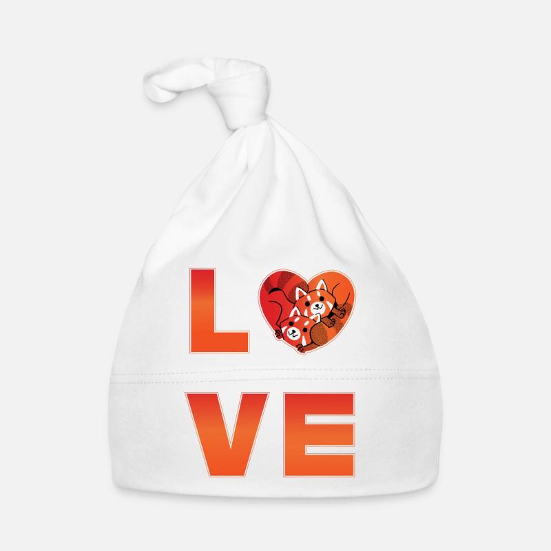Chat Ours Petit Panda Amour Bonnet bio Bébé
