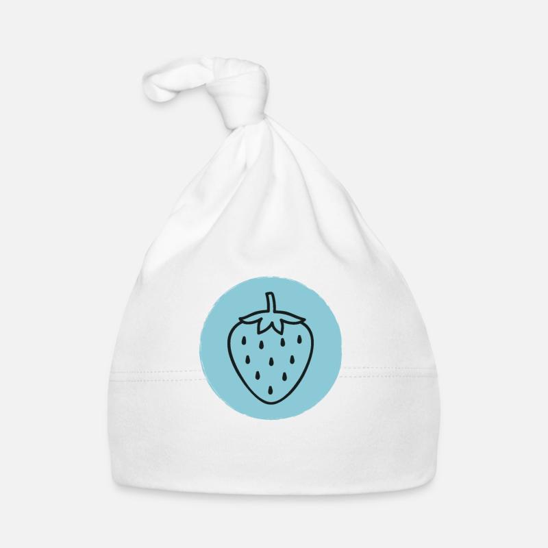 Erdbeere Baby Bio-Mütze