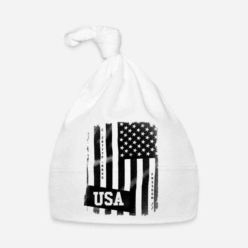 US Flag Organic Baby Cap