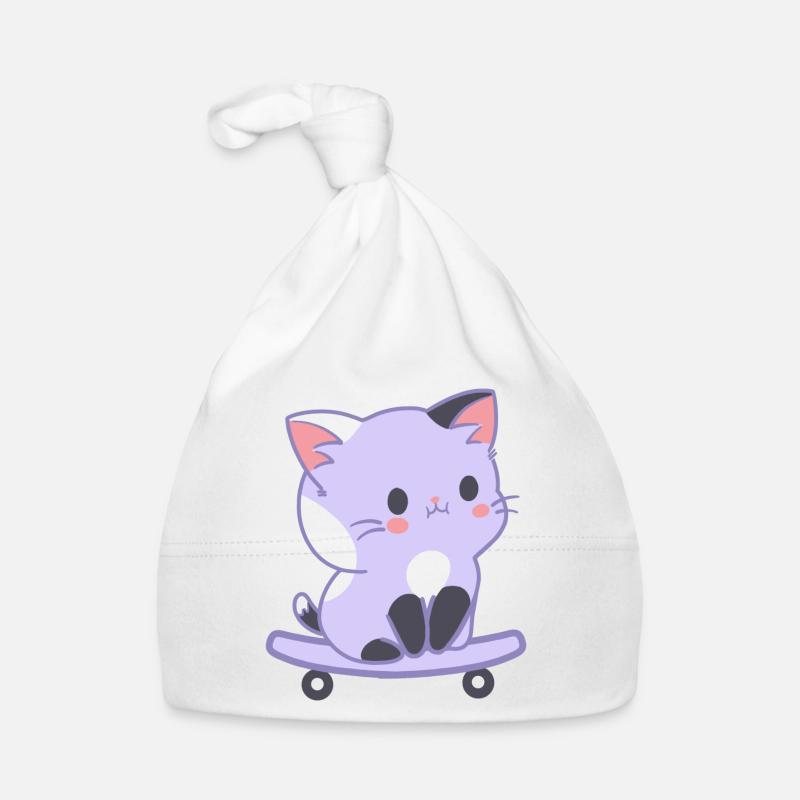 skater Cat Baby Bio-Mütze