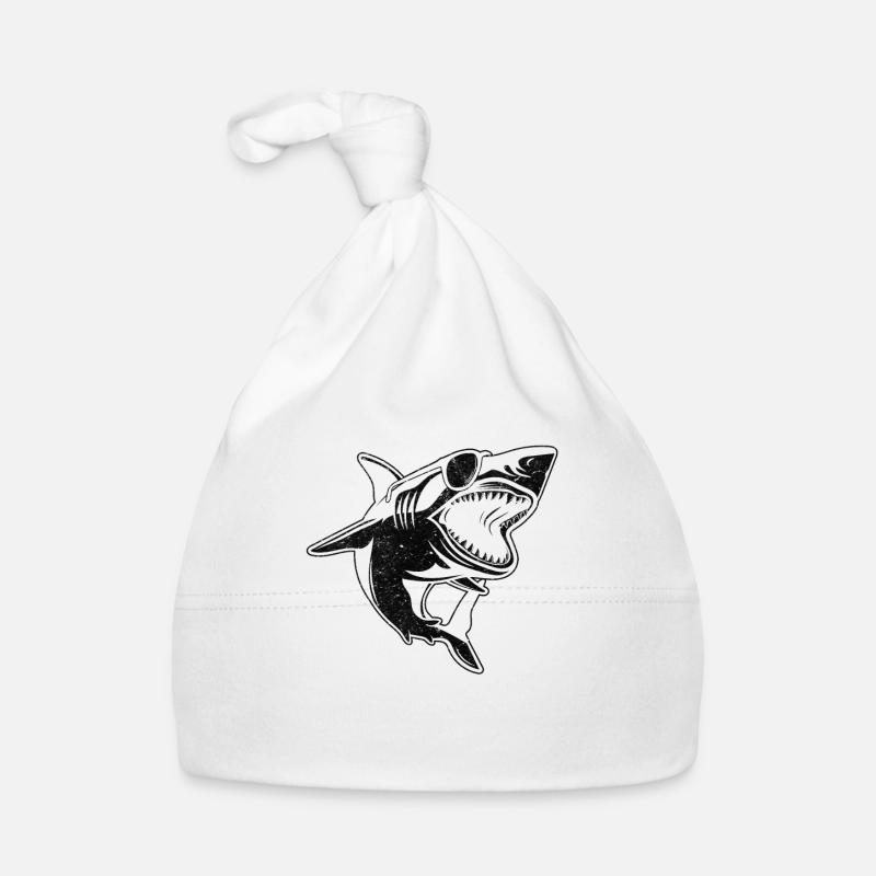 Poisson requin Grand requin blanc avec lunettes de soleil Bonnet bio Bébé