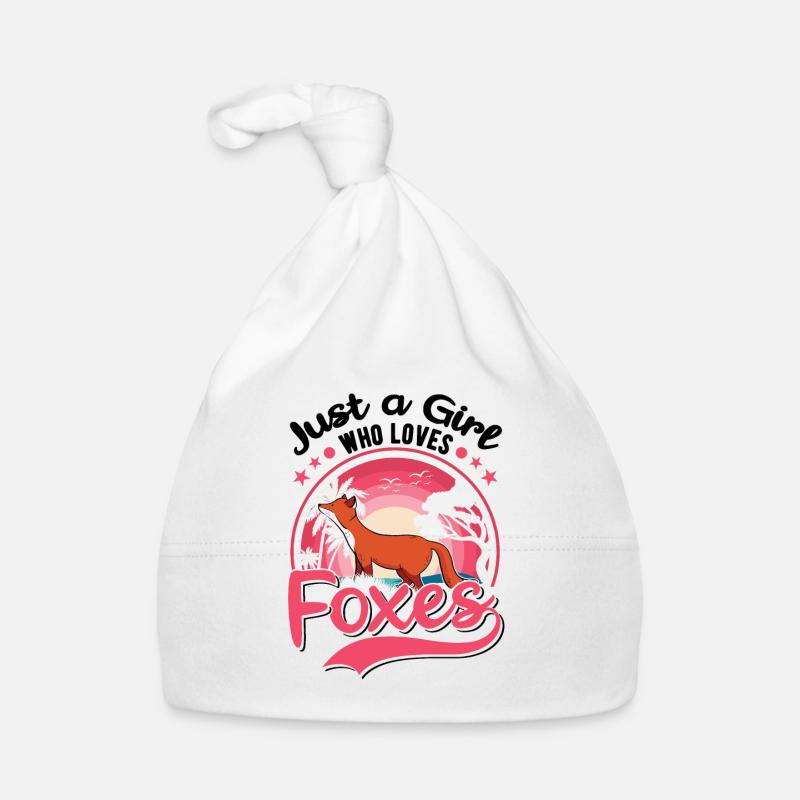 Fox Girl Gift Organic Baby Cap