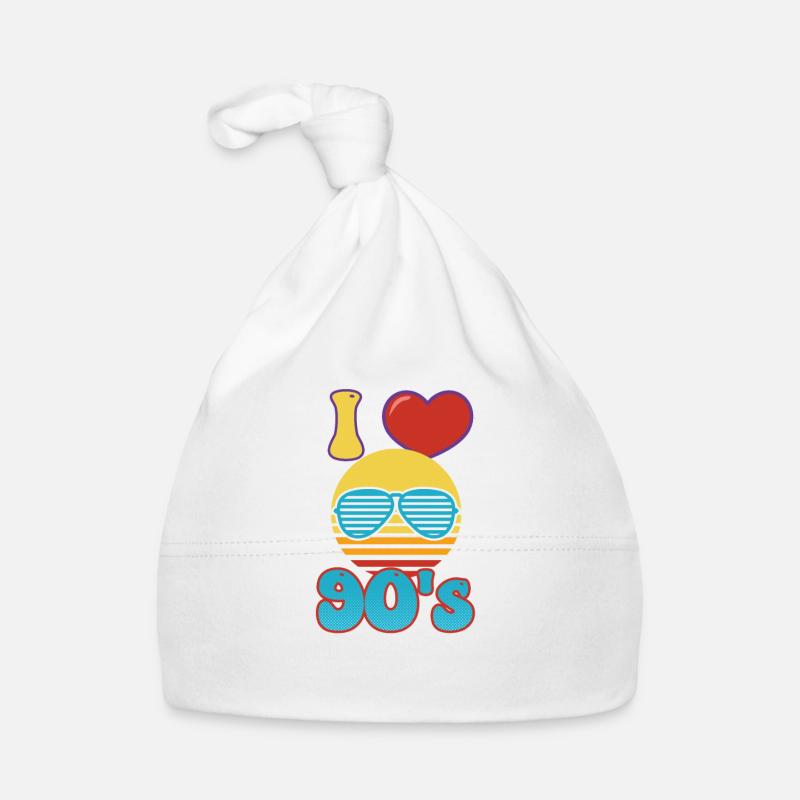 Ich liebe die 90er Ich liebe das Herz der 90er Baby Bio-Mütze