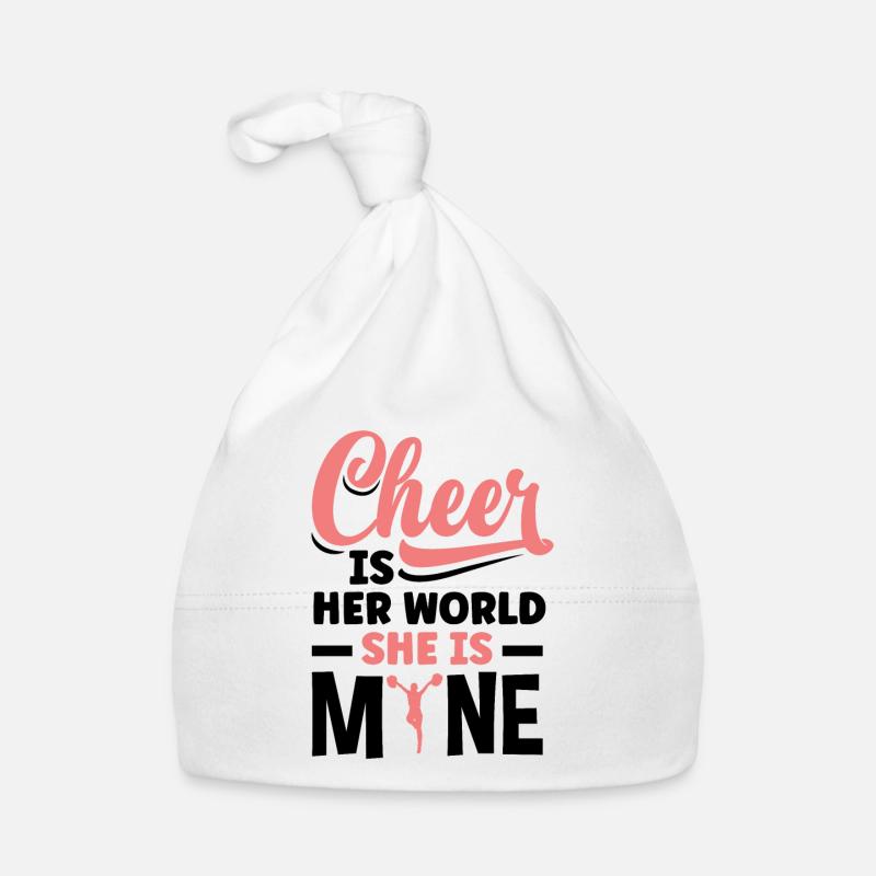 Cheer Is Her World She Is Mine Cheerleading Cheerd Baby Bio-Mütze