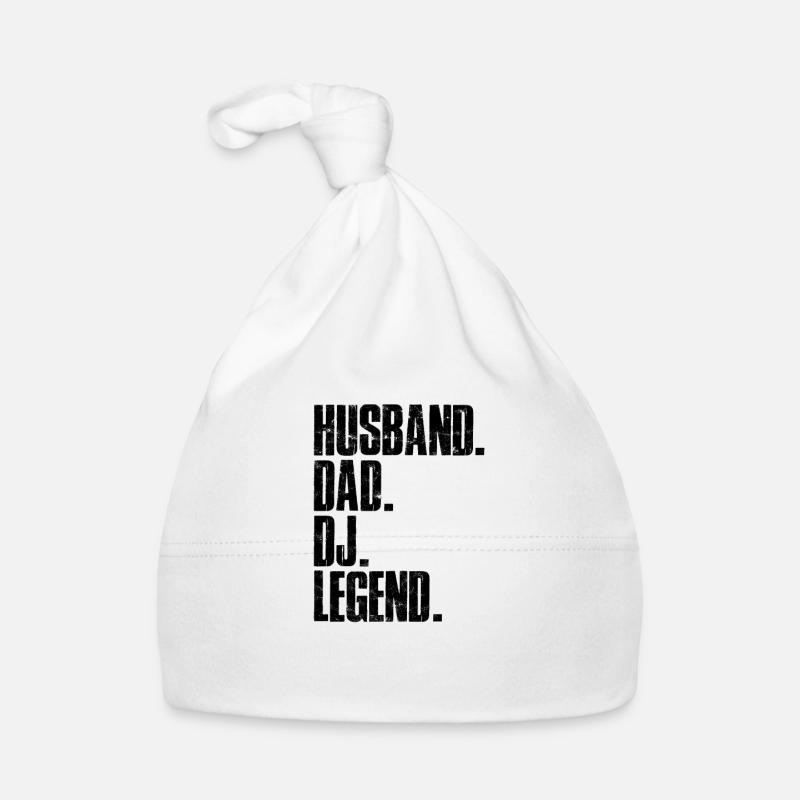 Husband Dad DJ Legend - electronic Organic Baby Cap