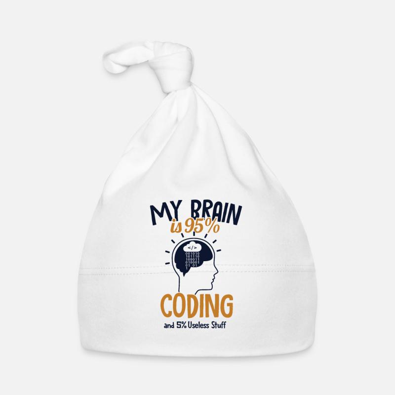 My Brain is 95% Coding Softwareingenieur Coder Baby Bio-Mütze
