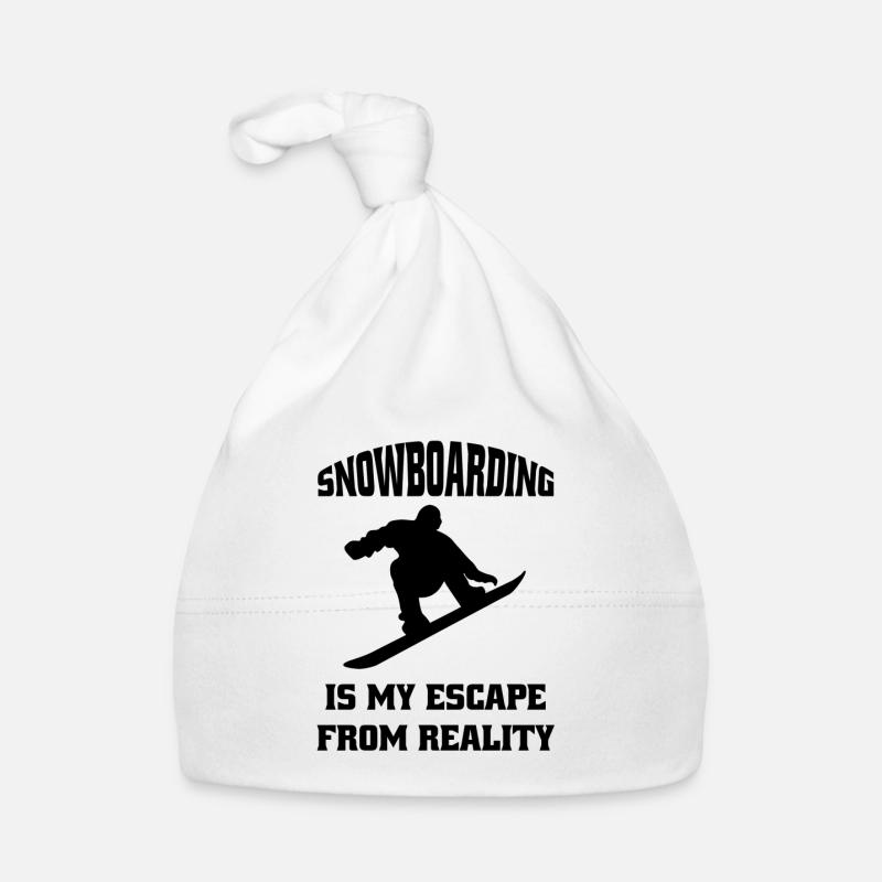 Snowboard Spruch Snowboardfahrer Wintersportler Baby Bio-Mütze