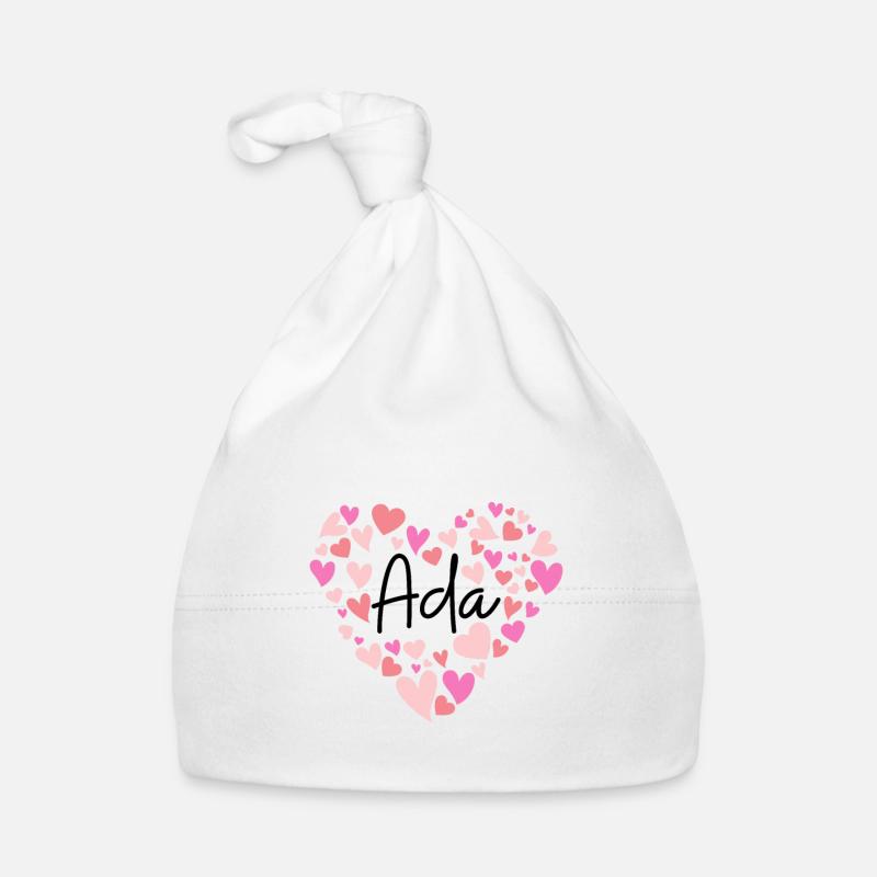 I love Ada - hearts for Ada Organic Baby Cap