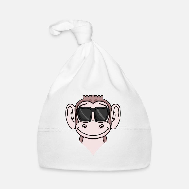 Cooler Affe mit Sonnenbrille Baby Bio-Mütze