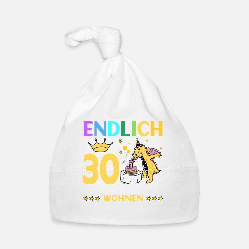 Endlich 30 Meine Eltern Wohnen Immer Noch Bei Mir - Baby Bio-Mütze - Weiß
