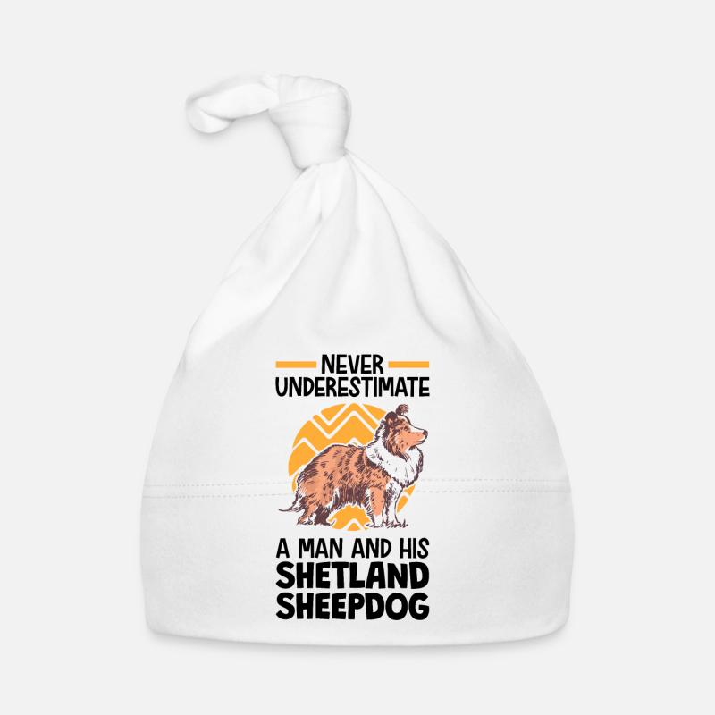 Never underestimate Shetland Sheepdog Organic Baby Cap