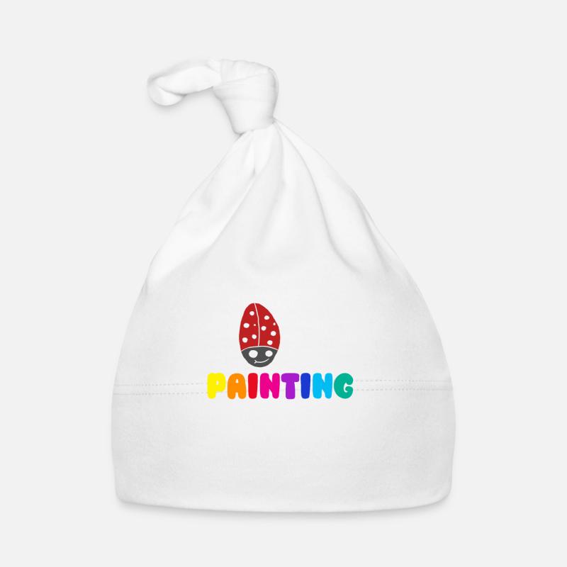 I'd Rather Be Rock Painting Baby Bio-Mütze