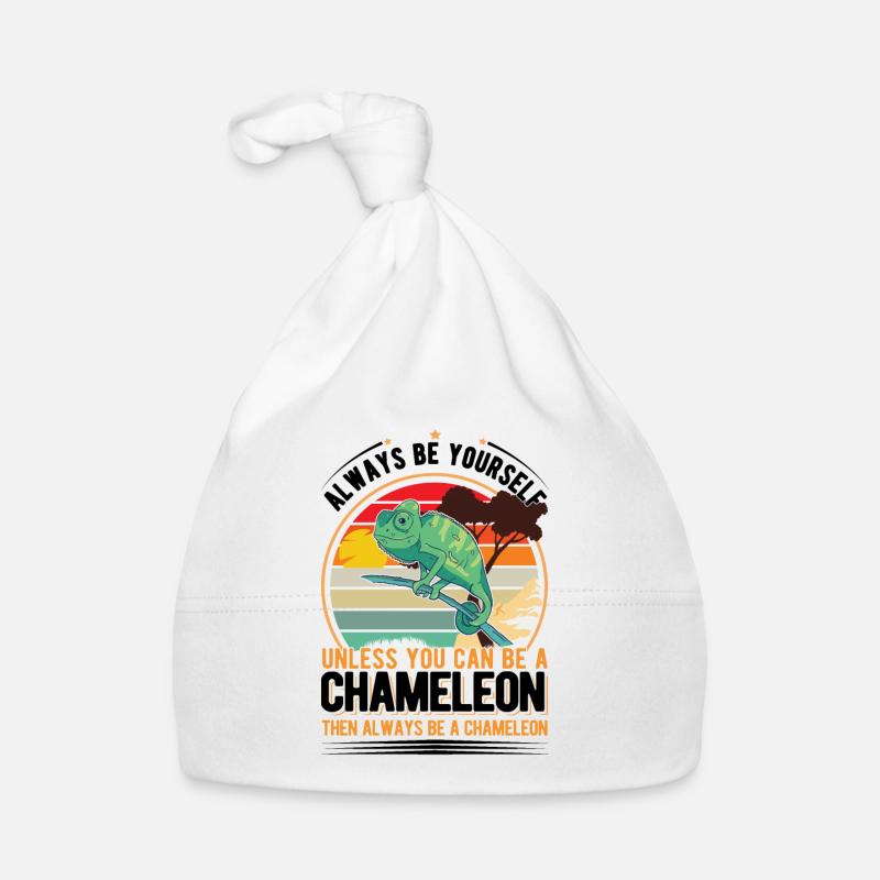 Chameleon Gift Chameleon - Organic Baby Cap - white