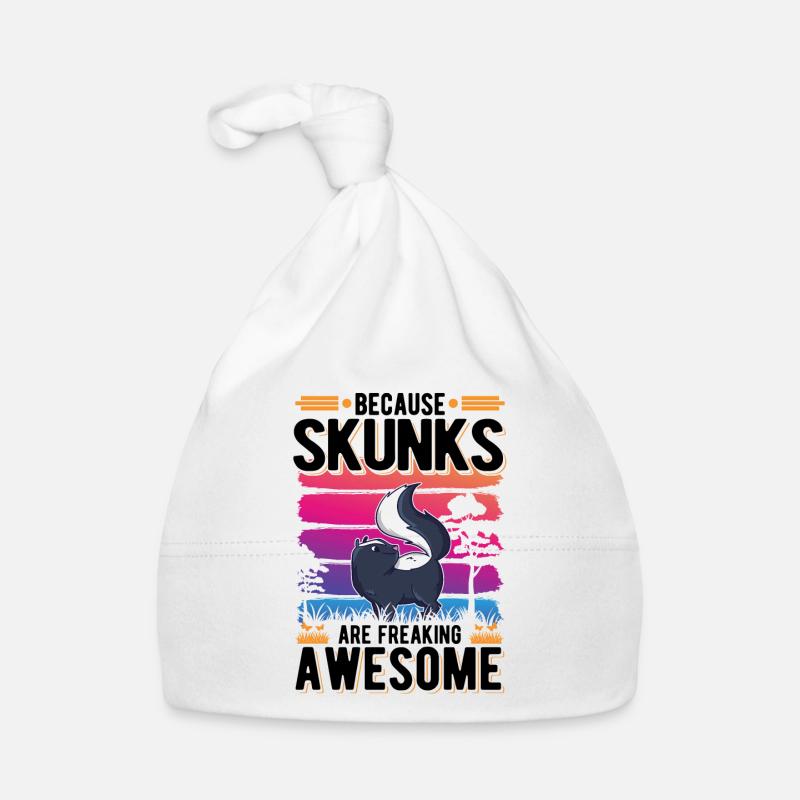 Because Skunks are freaking awesome Stinktier Baby Bio-Mütze
