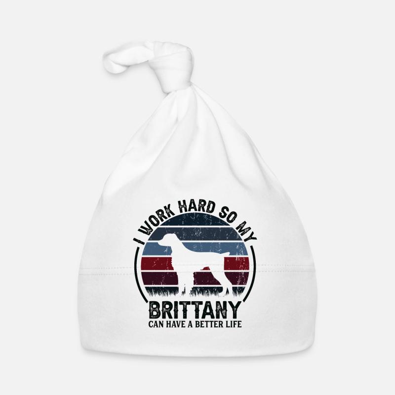Work Hard Work - Retro Brittany Organic Baby Cap
