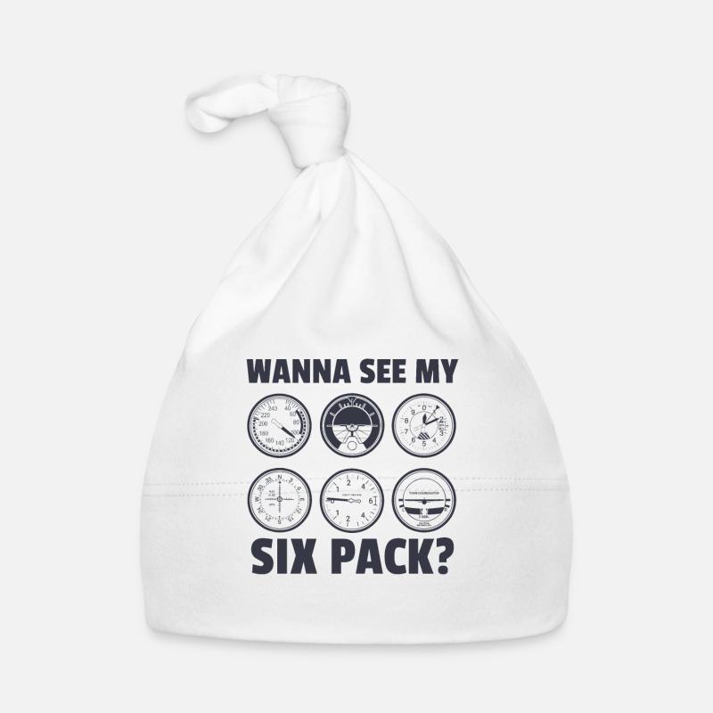 Airplane Pilot Flying Steering Cockpit I Gift Organic Baby Cap