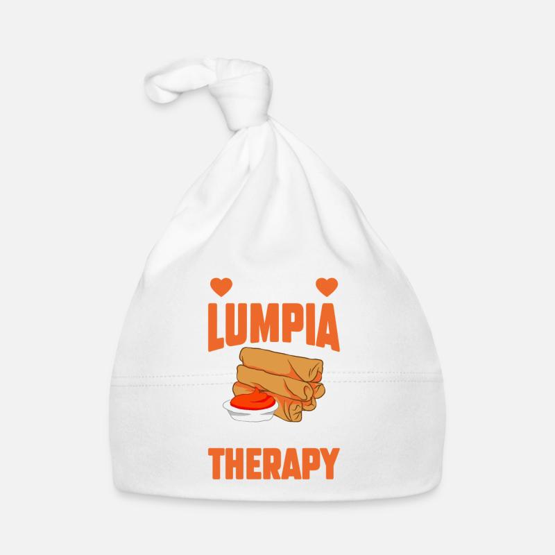 Eating Lumpia Is Better Than Therapy Organic Baby Cap